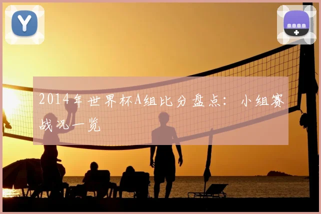 2014年世界杯A组比分盘点:小组赛战况一览